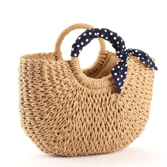 Summer Beach Bag, Handmade Large Straw Tote Bag Handbag C ;) - Picture 1 of 9